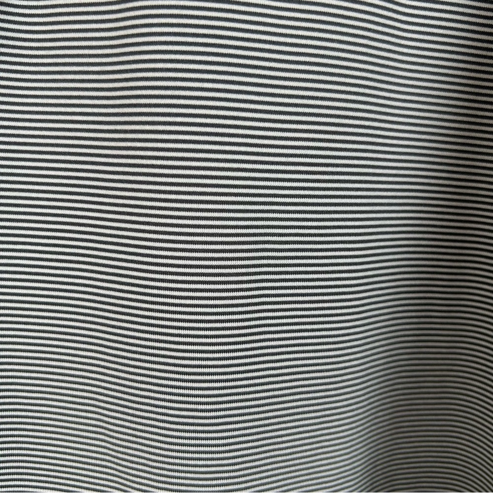 Peter Millar Charcoal Striped Drum Performance Polo Shirt Men’s Size Large - Picture 5 of 11